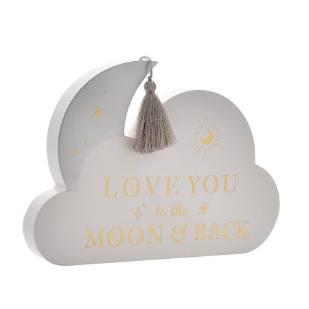 Love You Moon Plaque