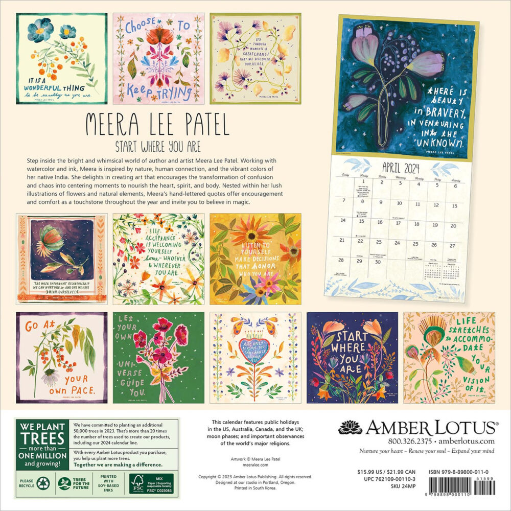 Start Where You Are 2024 Wall Calendar - Image 2
