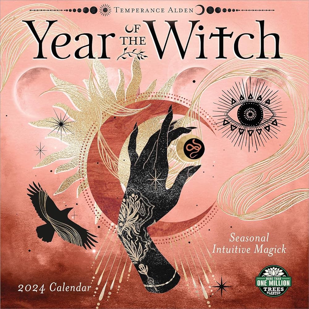 Year of the Witch 2024 Wall Calendar Angel Times