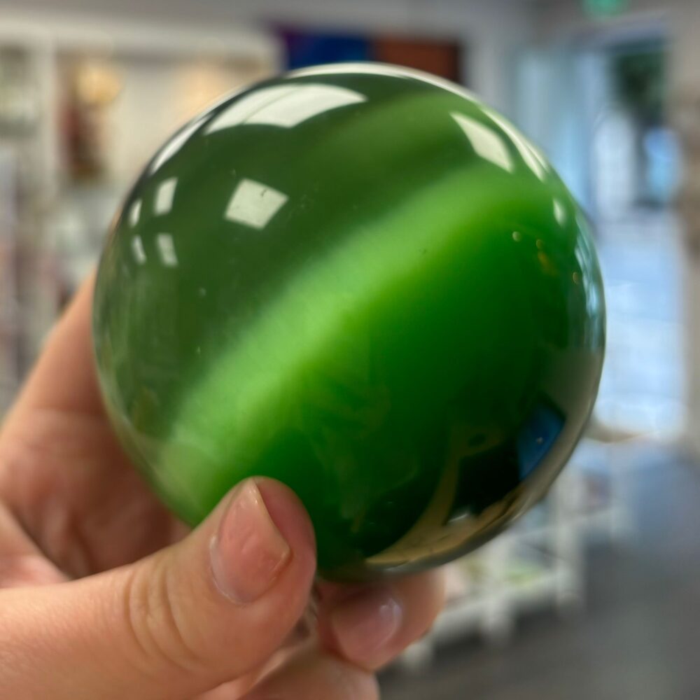 Green Cats Eye Sphere