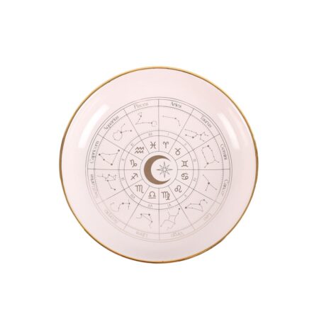 astrology wheel trinket dish