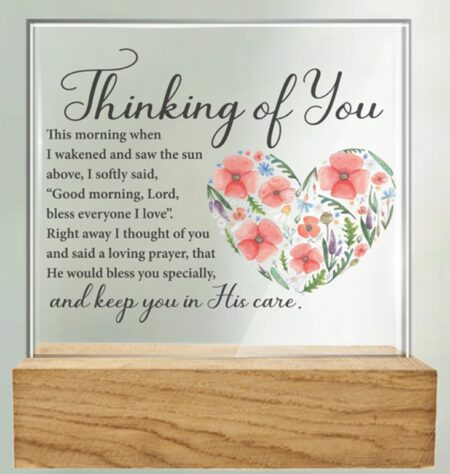 Thinking of You Glass Plaque