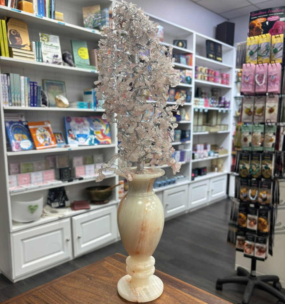 Rose Quartz Gem Tree in Vase