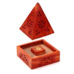 Pyramid Incense Cone Burner with Flowers - Image 3