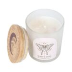 Luna Moth White Sage Crystal Candle - Image 3