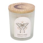 Luna Moth White Sage Crystal Candle - Image 4
