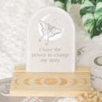 Luna Moth Affirmations Cards and Stand