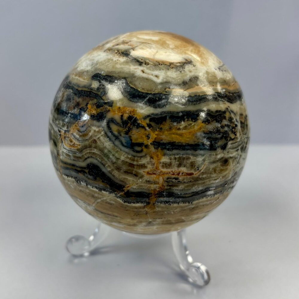 zebra calcite sphere