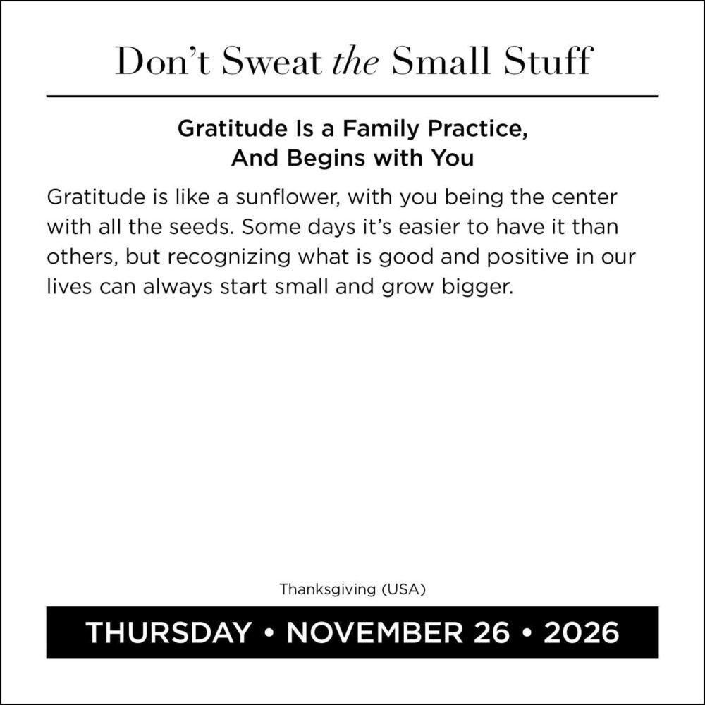 Dont Sweat The Small Stuff Desk Calendar 2026 - Image 5