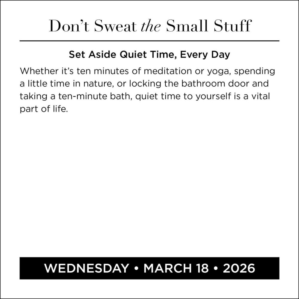 Dont Sweat The Small Stuff Desk Calendar 2026 - Image 3